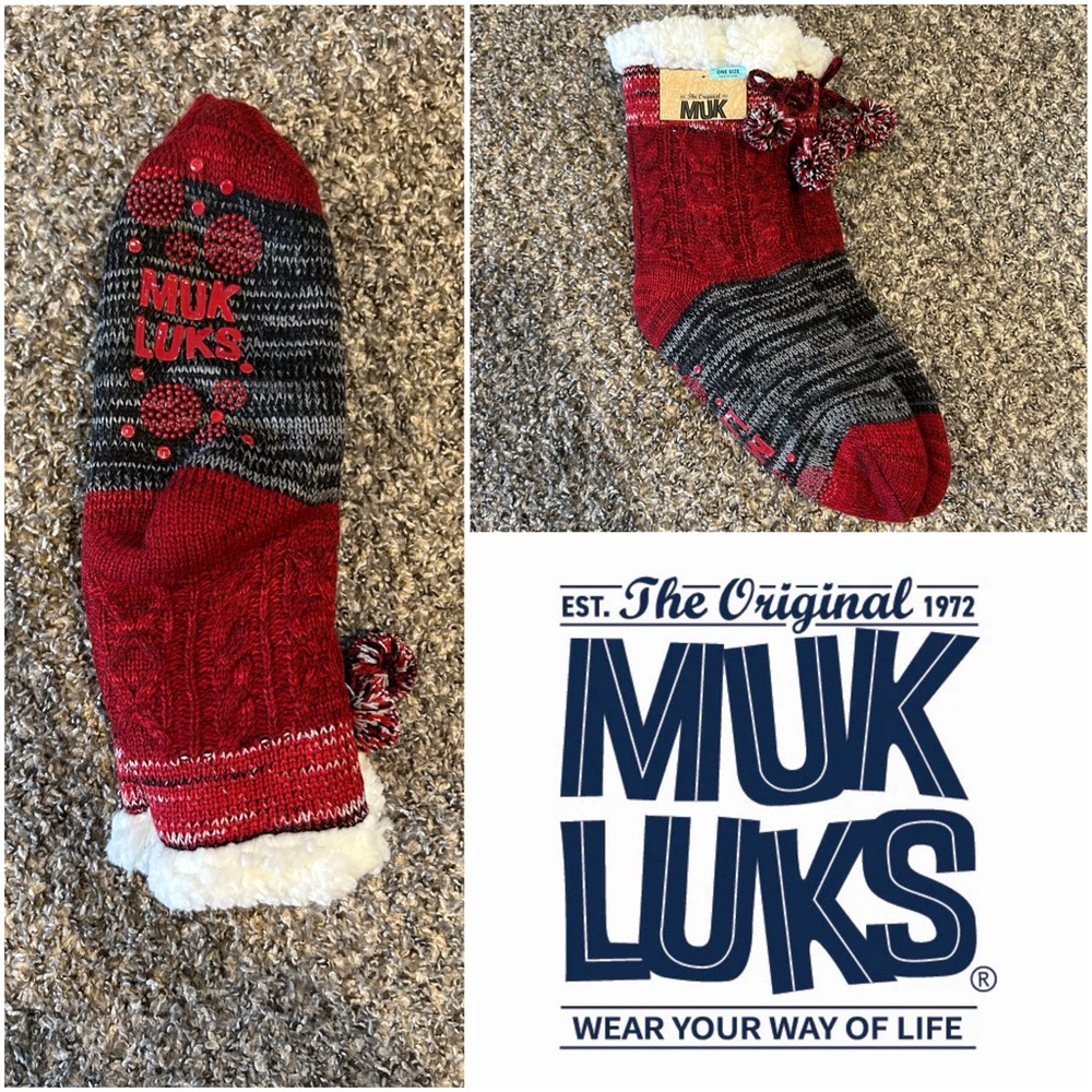 Muk Luks Faux Fur Cozy Slipper Socks-NWT